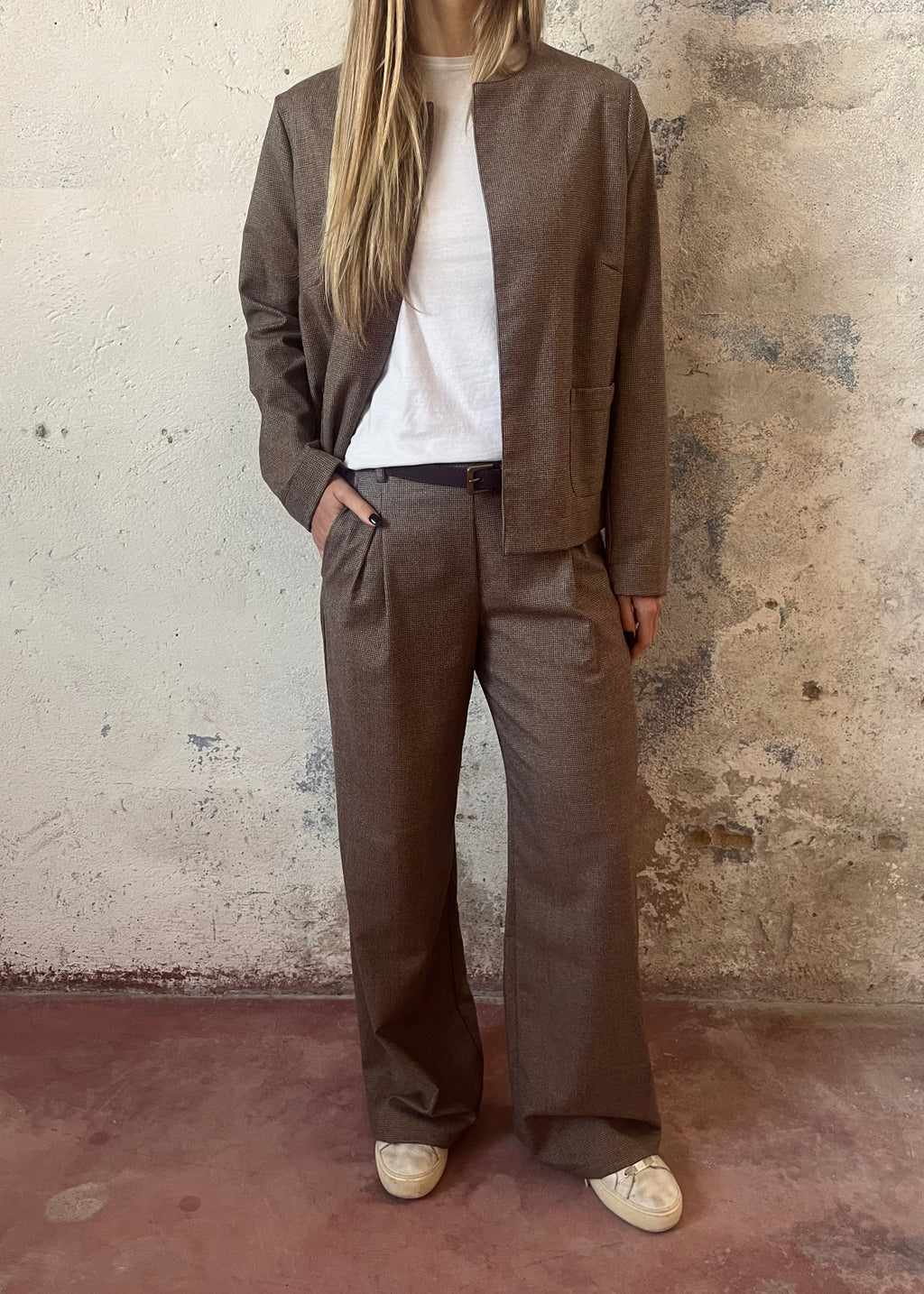 Pantalone Essenza Pied de Poule