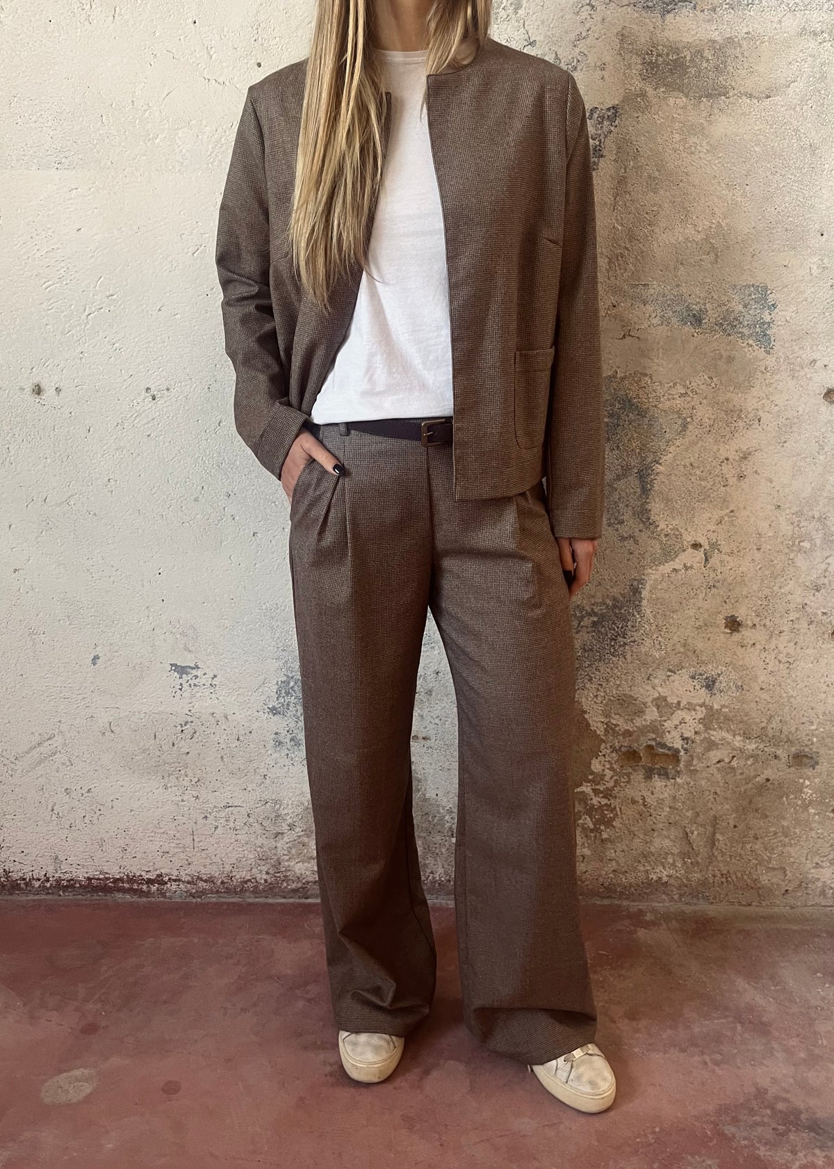 Pantalone Essenza Pied de Poule