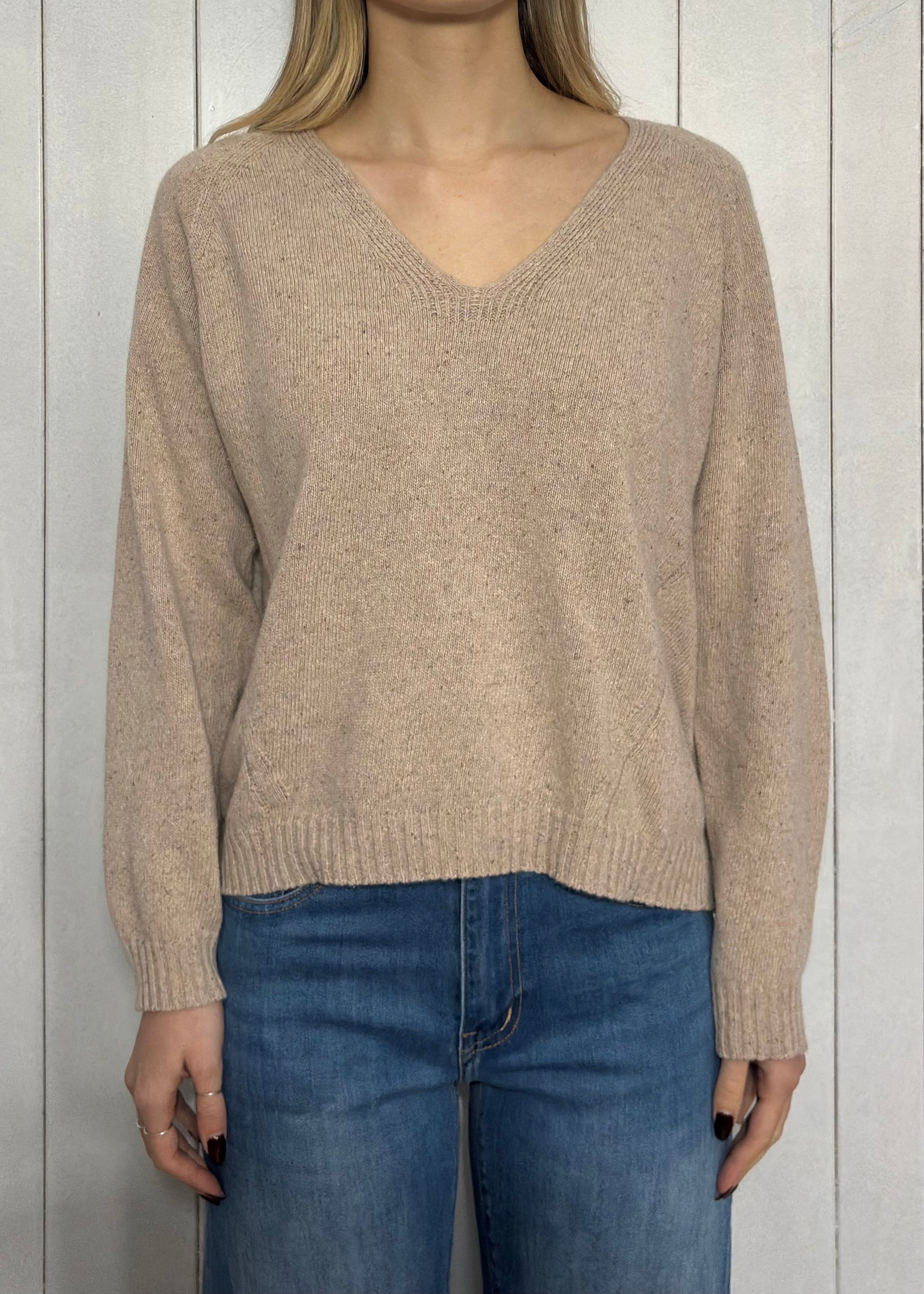 Maglione misto lana e seta