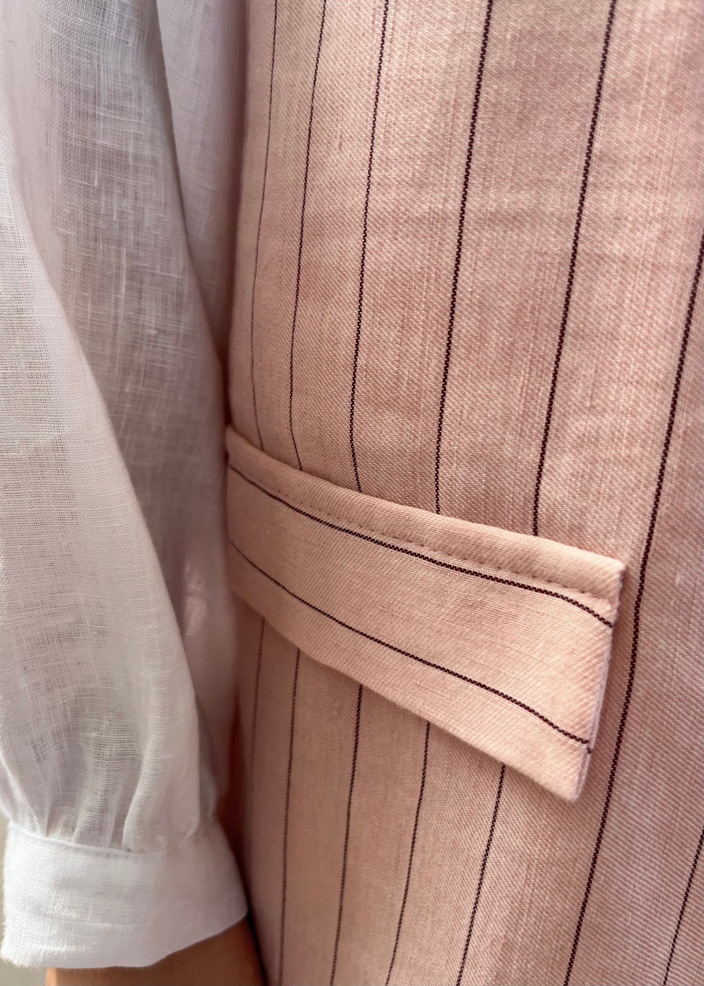 Gilet gessato Rosa